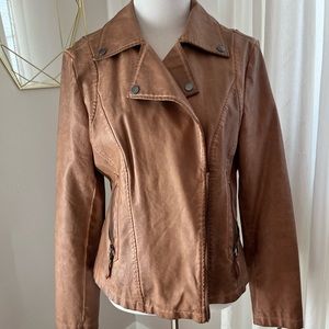 Max Studio faux leather moto jacket